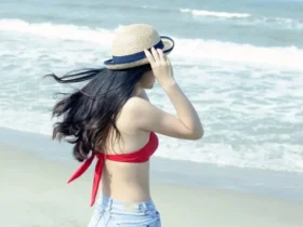 Mulher na praia