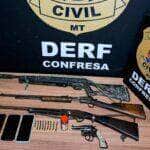 Policia Civil prende dois por posse ilegal de armas em Confresa e regiao