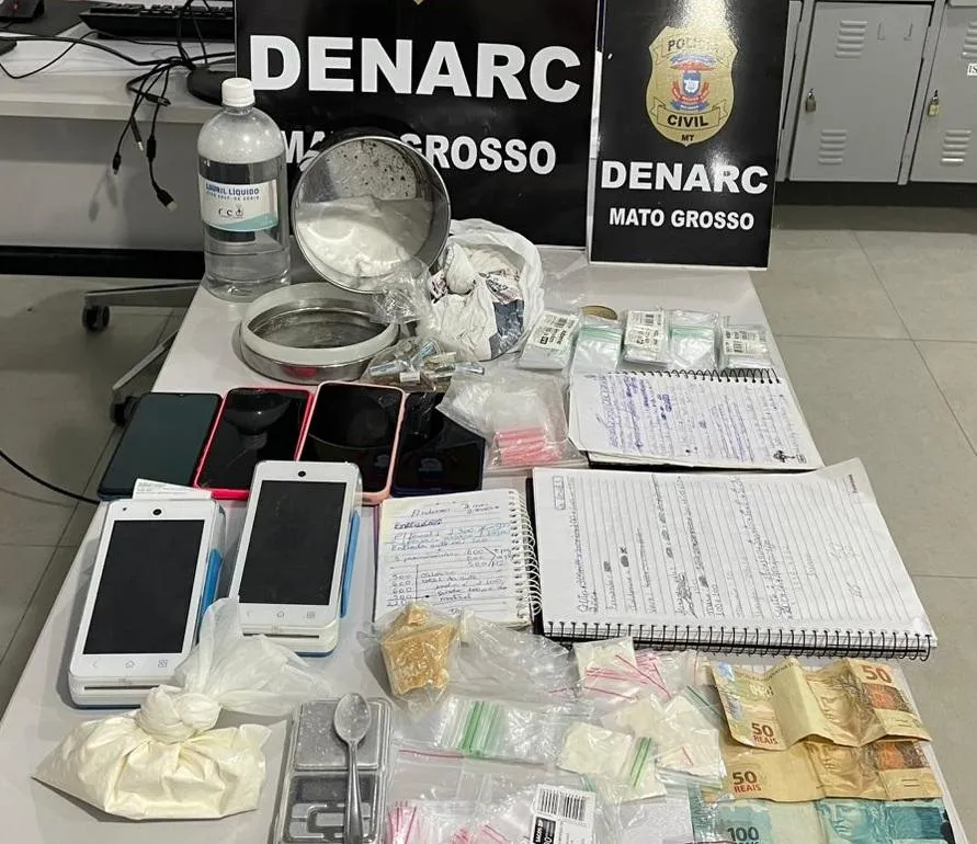 Casal é preso por tráfico de cocaína batizada no centro de Cuiabá