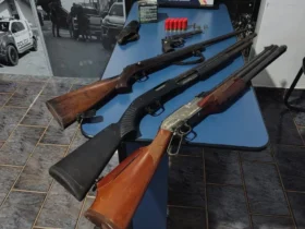 Polícia apreende armas e prende mulher por porte ilegal em São José dos Quatro Marcos