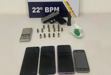 Polícia apreende arma e drogas durante prisão de dois faccionados em Peixoto de Azevedo