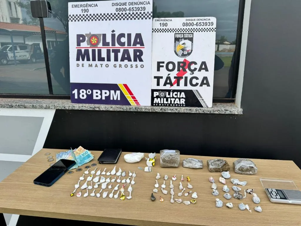 Polícia Militar prende três homens por tráfico de drogas em Pontes e Lacerda