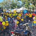 Prefeita participa do 4o Passeio Ciclistico Maio Amarelo que movimentou as ruas de Caceres