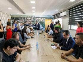 Prefeito de Cuiaba e secretarios dialogam com vereadores e setor de eventos sobre poluicao sonora