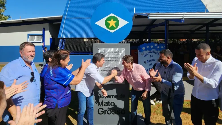 Nova quadra poliesportiva transforma rotina de alunos em Tangará da Serra