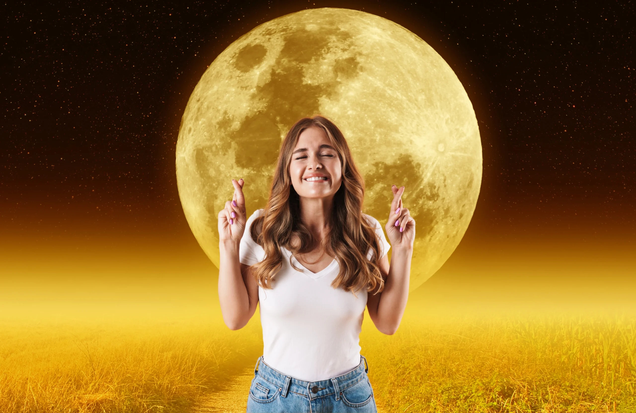 Um signo do zodíaco entra em uma nova fase de sorte Um dia de sorte, mulher comemorando