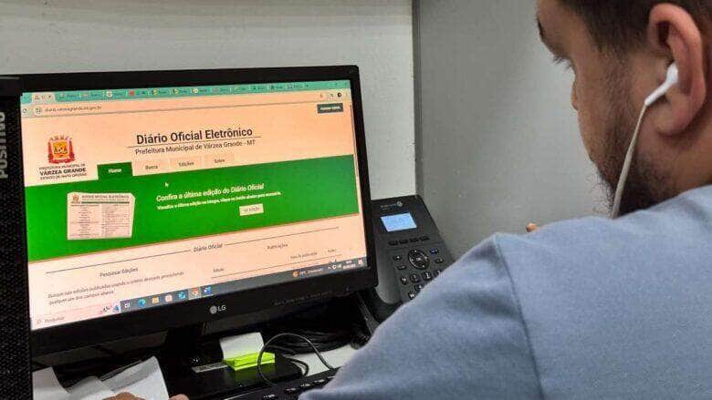Varzea Grande lanca Diario Oficial Eletronico para mais transparencia e autonomia
