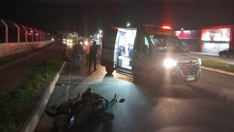 Motociclista fica gravemente ferido após colisão com ciclista em Várzea Grande (MT)