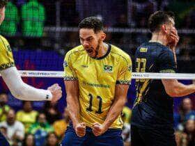 Eslovênia- 14/06/2025 Após início apagado, Brasil vence Ucrânia de virada na Liga das Nações. Foto- Divulgação/ Word Volleyball