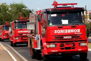 Incêndio consome área de serviço em Confresa e mobiliza bombeiros