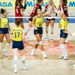 Brasil derrota Alemanha por 3 sets a 0 e avança às semifinais da Liga das Nações de vôlei feminino, em 24/07/2025
