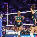 Brasília (DF), 26/07/2025 - Lance de jogo entre Brasil e Itália válido pela Liga das Nações de Vôlei feminino. Foto: Volleyball World/Divulgação