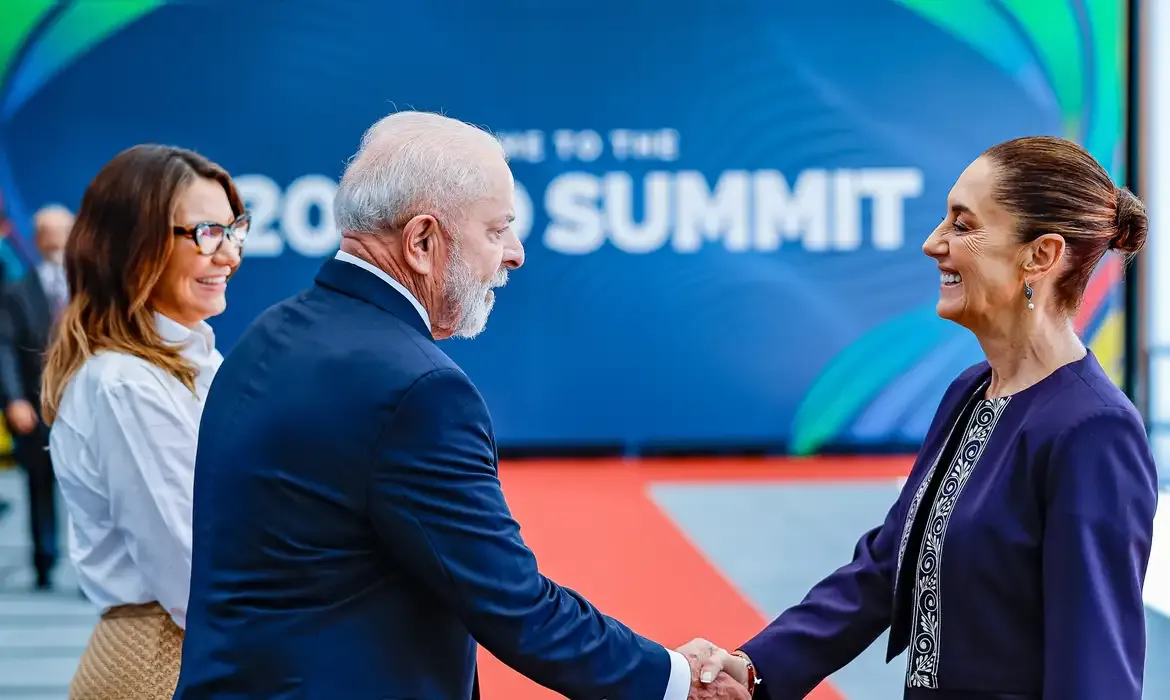 Rio de Janeiro (RJ), 18/11/2024 - Presidente da República, Luiz Inácio Lula da Silva recebe a presidente do México Claudia Sheinbaum, durante cumprimentos aos líderes do G20. Foto: Ricardo Stuckert/PR