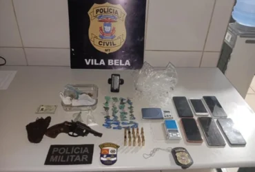 Ação conjunta localiza faccionados com arma e drogas em operação no interior