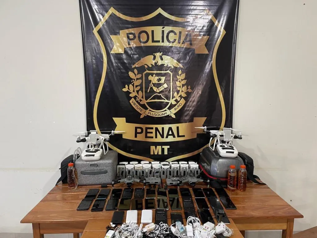 Apreensão de drones cresce 866% na segunda maior penitenciária de Mato Grosso