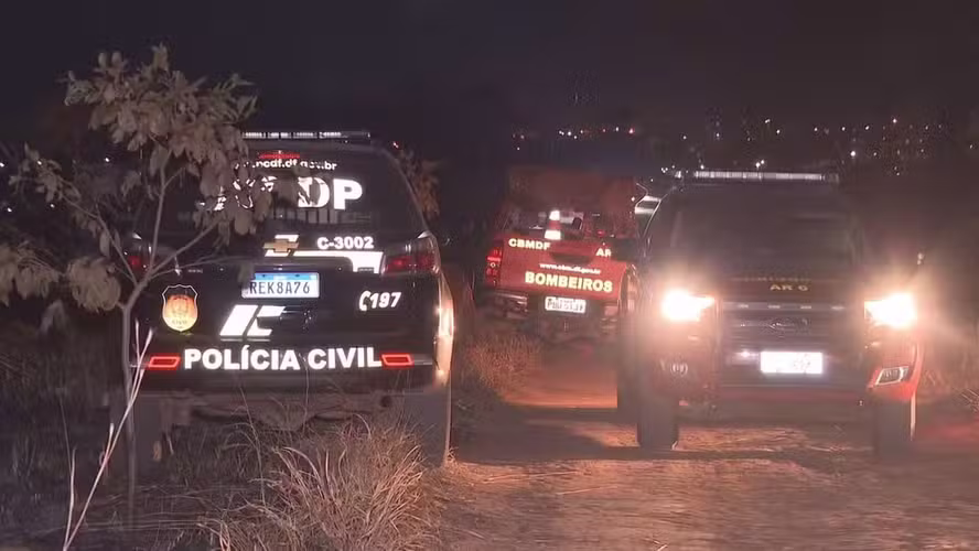 Dois servidores do IBGE morrem carbonizados ao combater incêndio perto de Brasília — Foto Reprodução TV Globo