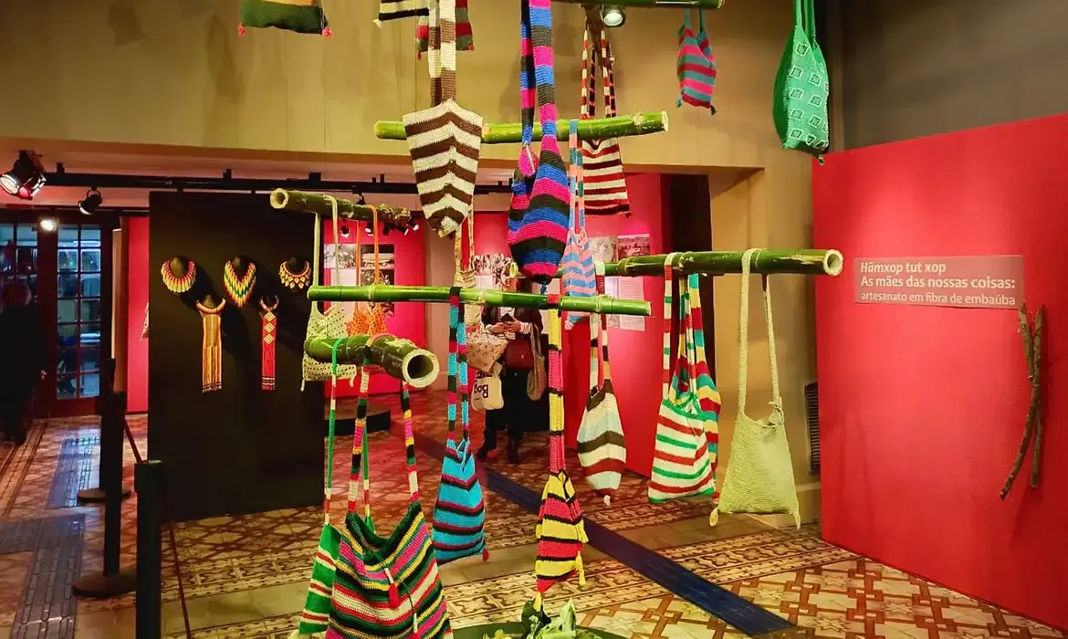 Exposição destaca cultura Maxakali com artesanato em embaúba