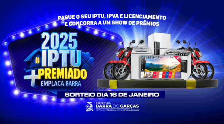 IPTU Premiado e Emplaca Barra 2025