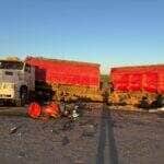 Motorista morre em colisao entre caminhao tanque e carreta em Lucas do Rio Verde