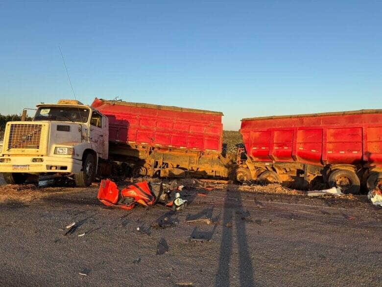 Motorista morre em colisao entre caminhao tanque e carreta em Lucas do Rio Verde