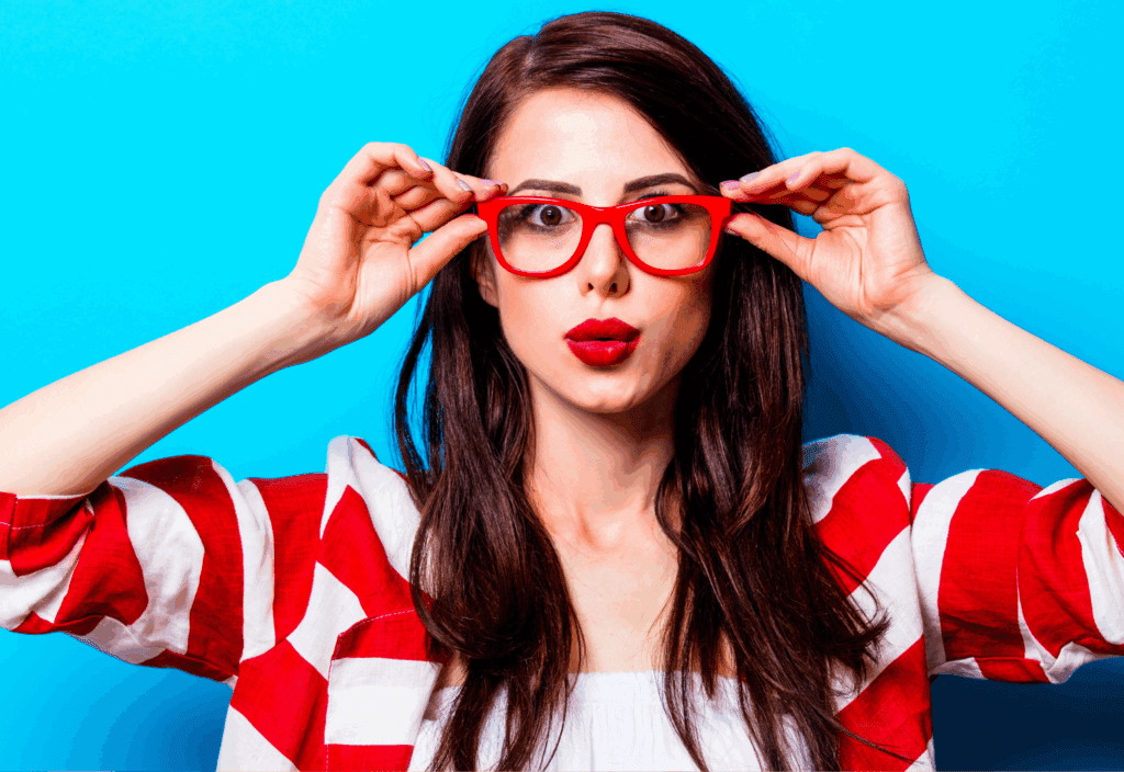 Mulher de óculos - grandes vitórias