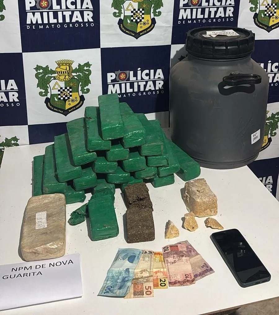 Polícia apreende drogas e prende suspeito durante patrulha na MT-208