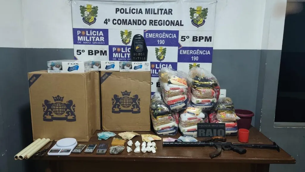 Polícia apreende arsenal e prende suspeito ligado a facção em Rondonópolis