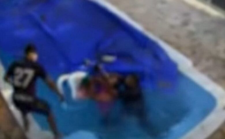 Pais pulam em piscina e salvam bebê de 7 meses