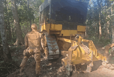 Policia Federal combate garimpo ilegal em terra indigena no Mato Grosso