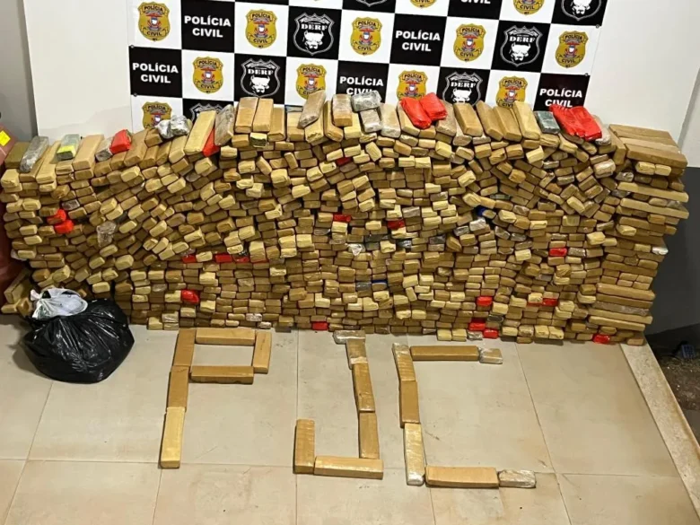 Polícia apreende 928 tabletes e desmonta depósito de facção em Rondonópolis