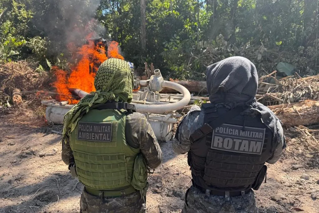 Polícia Militar fecha garimpo clandestino em Novo Mundo durante operação