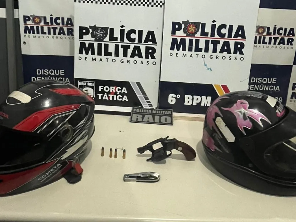 Polícia prende suspeitos por homicídio em Cáceres com arma e moto furtada