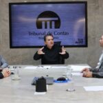 Presidente do Tribunal de Contas de Mato Grosso recebe balanco das acoes da Secretaria de Justica