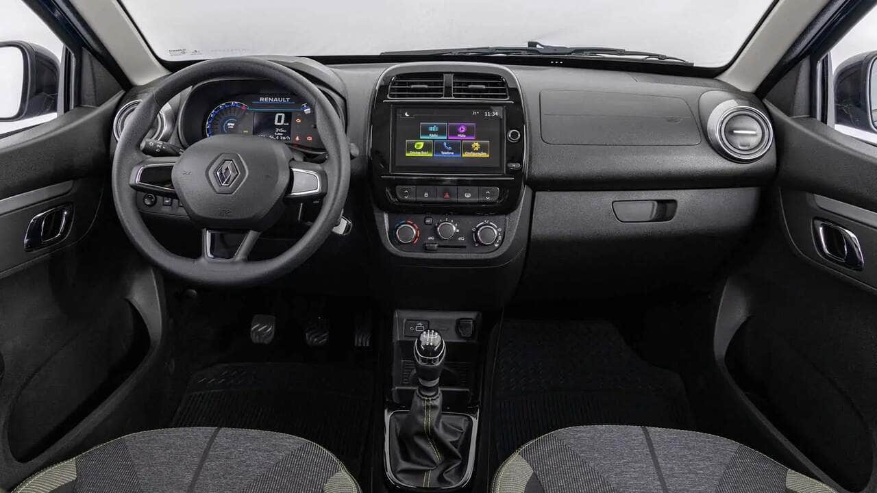 Renault Kwid com desconto: o carro mais acessível do Brasil ficou ainda mais barato 86 Renault Kwid interno