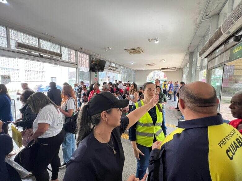 Semob vistoria pontos estrategicos para melhorar transporte publico em Cuiaba