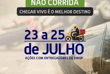 Sinop lanca campanha de conscientizacao para entregadores por aplicativo e motociclistas