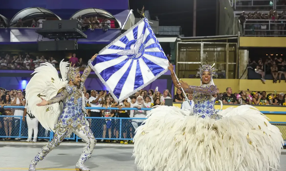 Rio de Janeiro (RJ), 05/03/2025 – Portela encerra o terceiro dia de carnaval do grupo Especial na Marquês de Sapucaí, na região central do Rio de Janeiro. Foto: Tomaz Silva/Agência Brasil