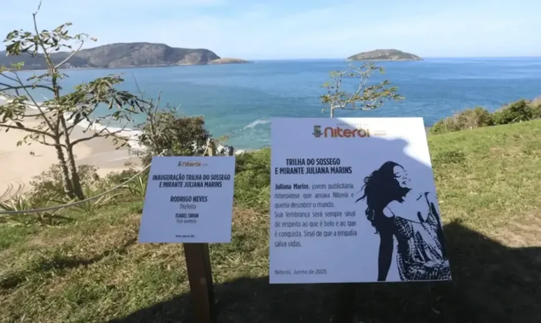 Placa em homenagem a Juliana Marins é inaugurada em Niterói