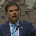 O relator e autor do relatório final da CTENORTE, senador Nelsinho Trad, durante pronunciamento na Comissão Temporária do Senado sobre a Criminalidade na Região Norte