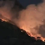 Rio de Janeiro- 02/10/2024 Um incêndio florestal atingiu o entorno do Parque Nacional da Tijuca. Foto Eduardo Brito/ PNT