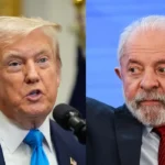 Donald Trump e Lula. Photo by Reuter/Yuri Gripas e Marcelo Camargo/Agência Brasil Luiz Inácio Lula da Silva