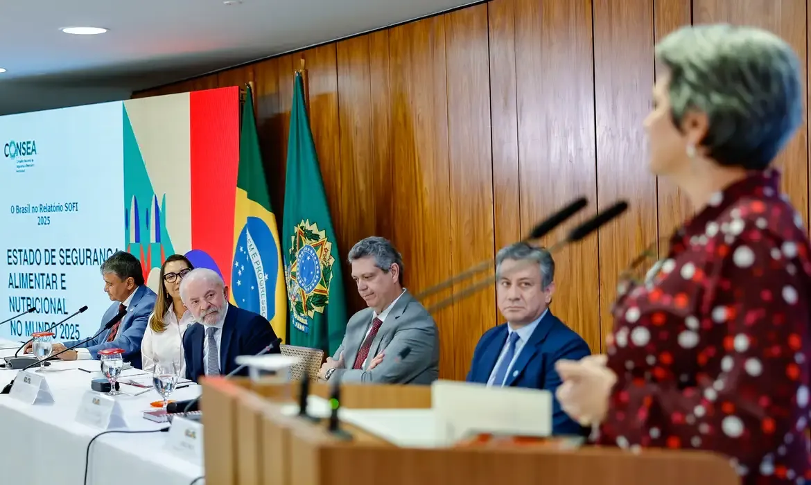 Brasília (DF), 05/08/2025 - Presidente da República, Luiz Inácio Lula da Silva, durante reunião Plenária Ordinária do Conselho Nacional de Segurança Alimentar e Nutricional (Consea), realizado no Palá