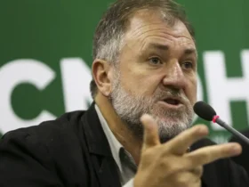 O vice-presidente do Conselho Nacional dos Direitos Humanos (CNDH), Darci Frigo durante entrevista coletiva sobre a violência no contexto das eleições 2018.