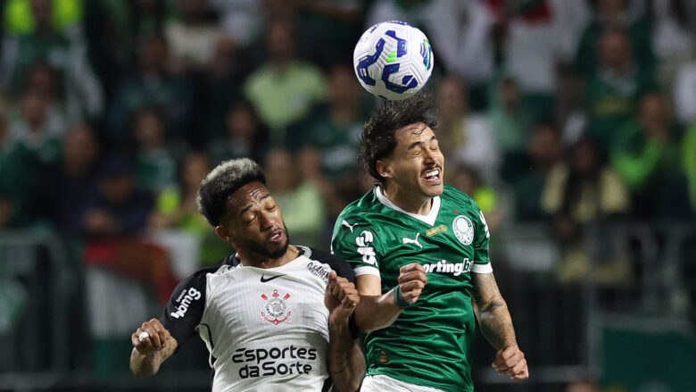 Lance de Palmeiras x Corinthians. Imagem: Cesar Greco/Ag. Palmeiras