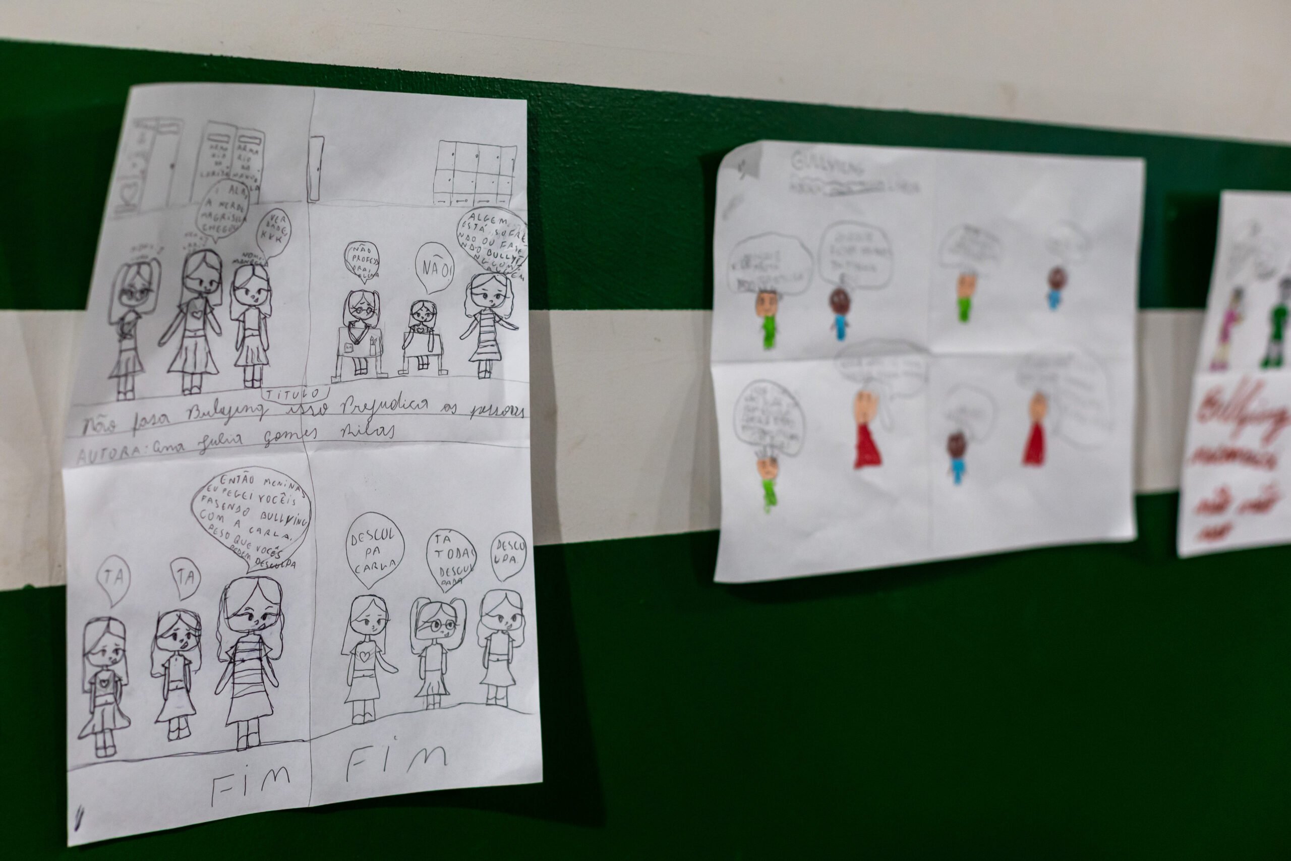Alunos de Cuiaba criam desenhos alertando riscos do bullying scaled
