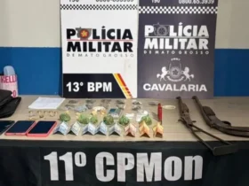 Cavalaria apreende drogas e armas em operação contra facção em Lucas do Rio Verde