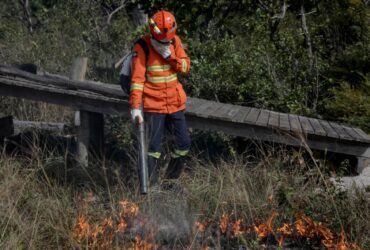 Corpo de Bombeiros de Mato Grosso combate 15 incendios florestais neste sabado 30