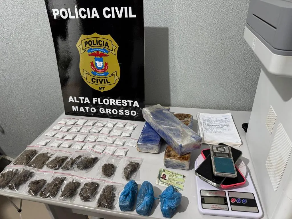 Polícia de Mato Grosso prende suspeito de homicídio e tráfico de drogas em Alta Floresta