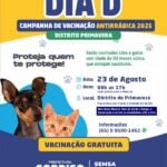 Distrito de Primavera em Sorriso realiza dia D de vacinacao contra a raiva neste sabado 23
