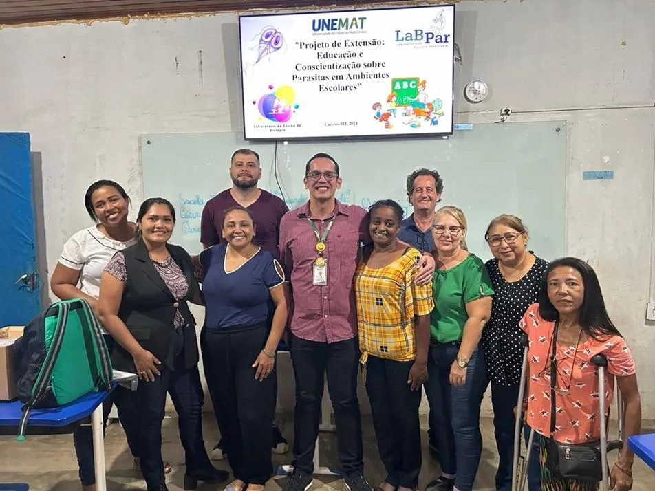 Projeto sobre parasitas em escola de Cáceres busca conscientização e saúde comunitária